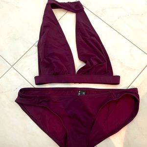 Beth Richards halter & chocker neck bikini. Bottoms are size M and top size S